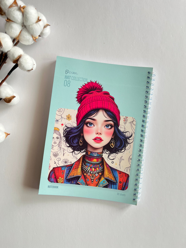 دفترسیمی ۸۰ برگ طرح دختر کلاهدار
